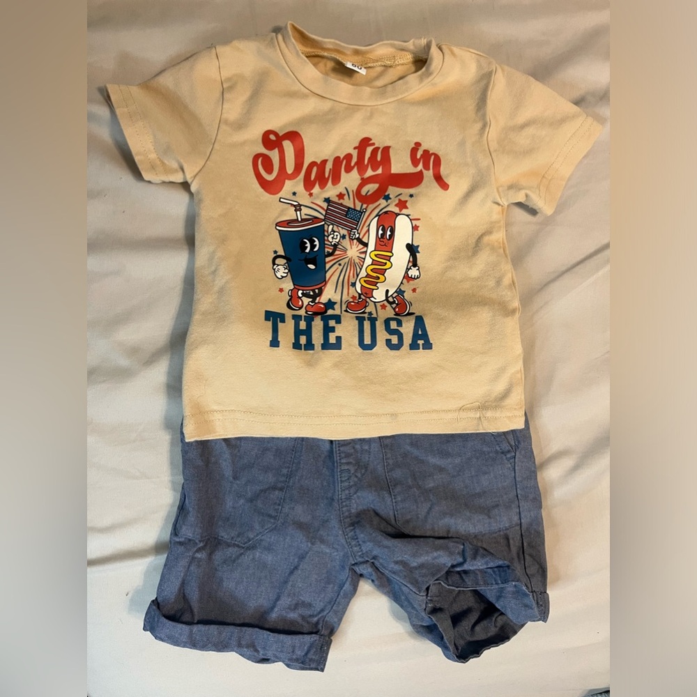 Fourth of July 6 month boy outfit